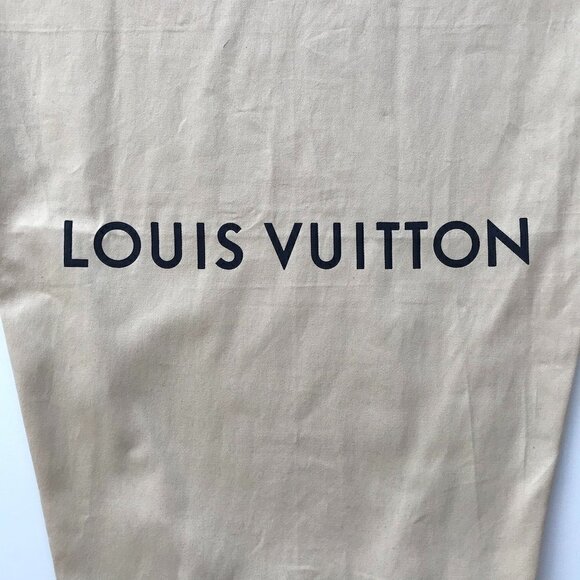 LOUIS VUITTON dust bag, L/XL cotton drawstring, 22” x 34”, 11" sq bottom - Picture 13 of 16